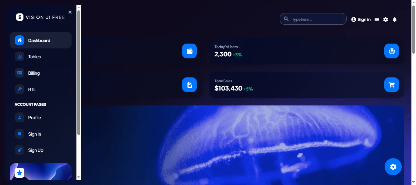 Vision UI Dashboard